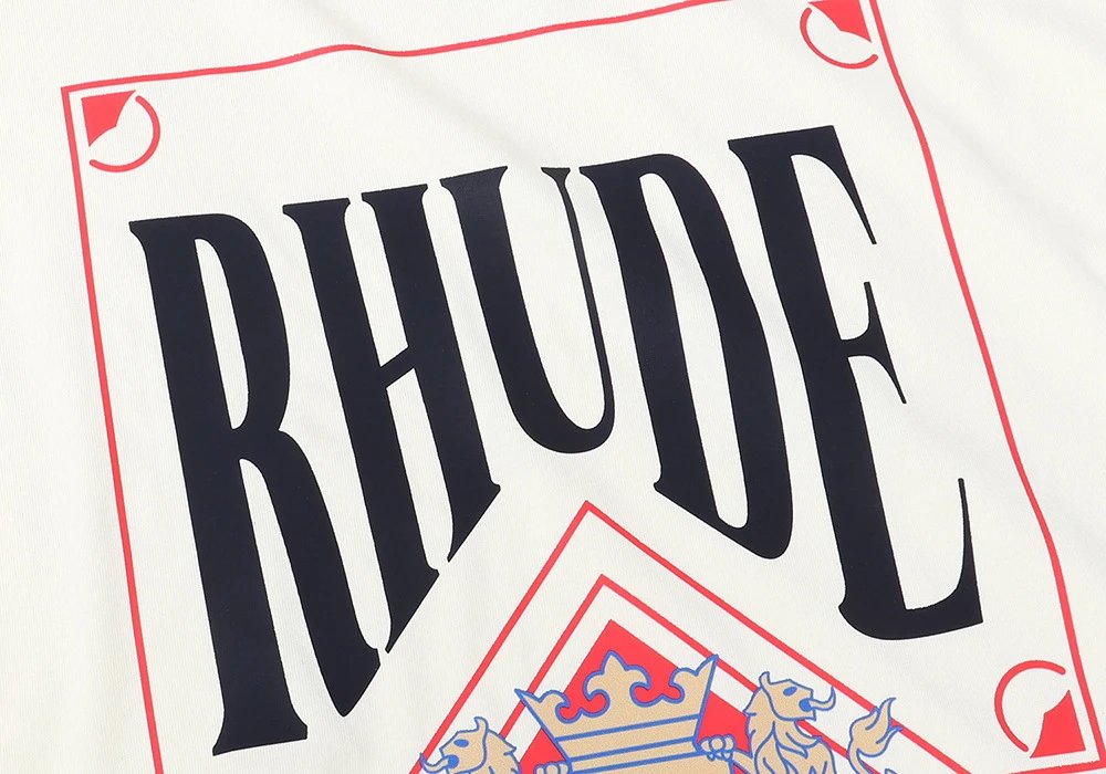 Rhude Card Print Tee White - Gallery Image 9 - Detailed View