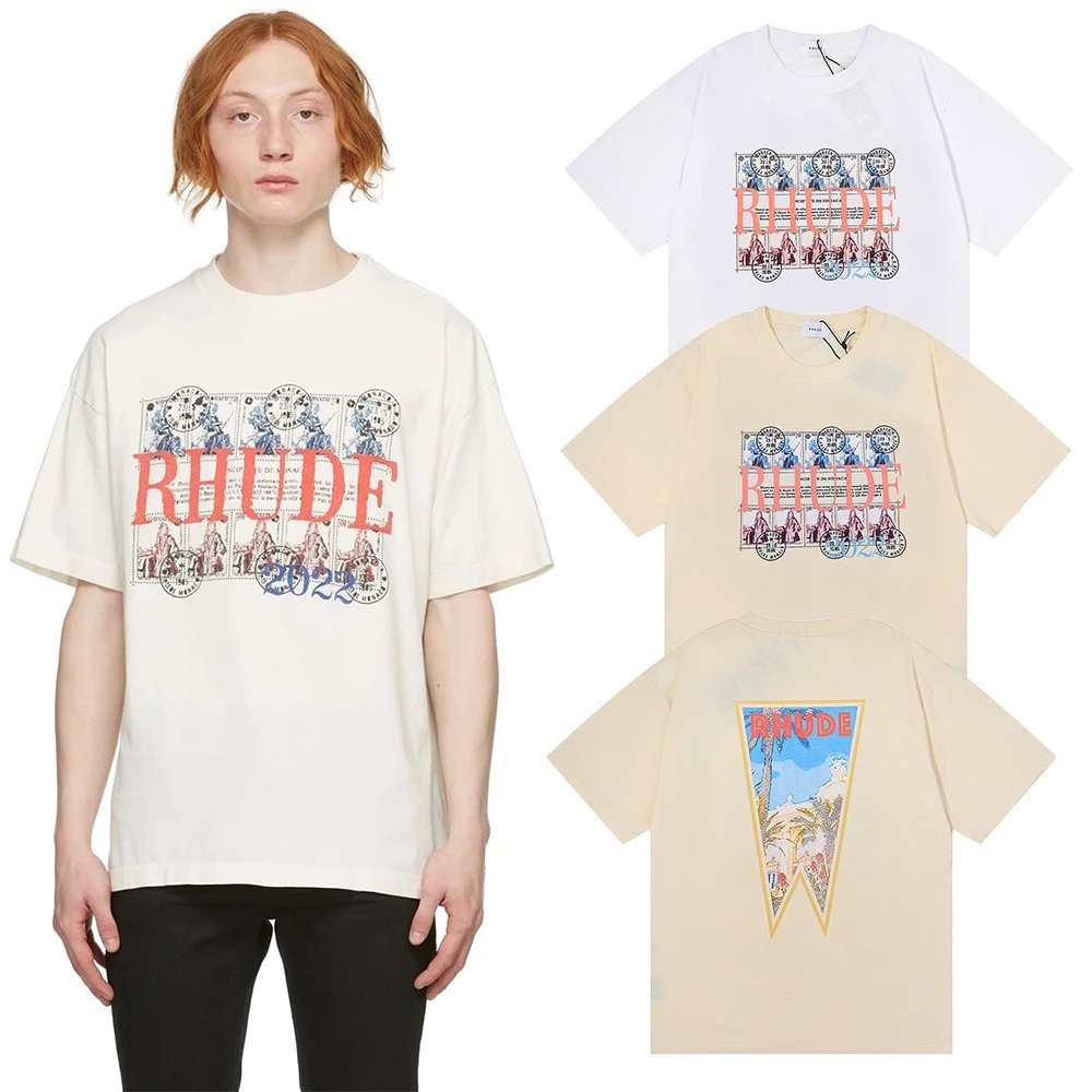 Rhude Stamp Print Tee Multicolor - Gallery Image 2 - Detailed View