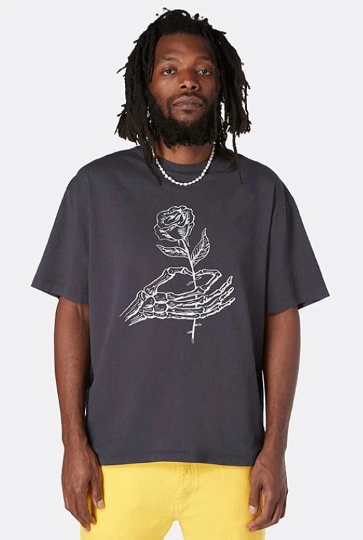 Gallery Dept Rose Skeleton Tee Black - Gallery Image 13 - Detailed View