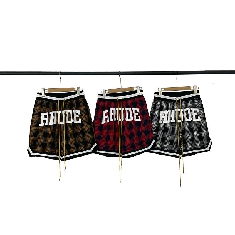Rhude Plaid Mesh Shorts Multicolor - High Quality Product Image - Cnfans