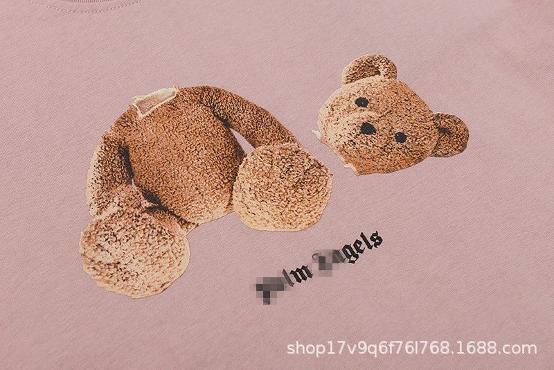 Vintage Teddy Graphic Cotton Tee Crimson Red - Gallery Image 13 - Detailed View