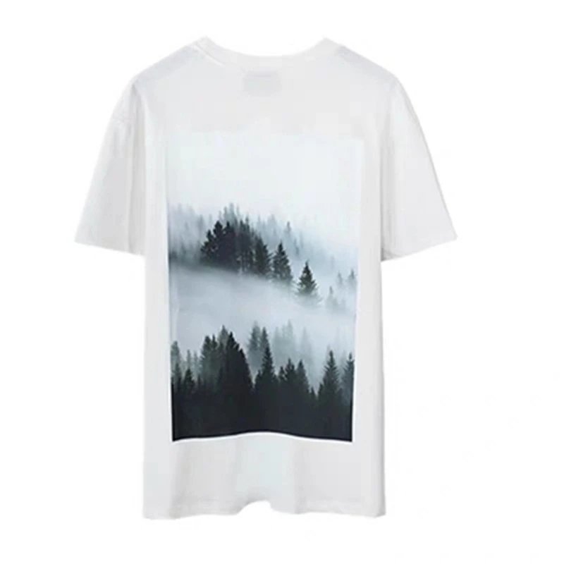 Forest Mist Graphic Cotton Tee Ivory - Related Product - Cnfans