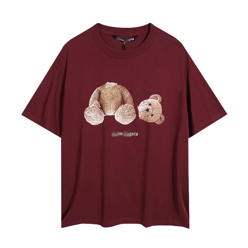 Vintage Teddy Graphic Tee Burgundy - Palm Angels - Cnfans - $21.29