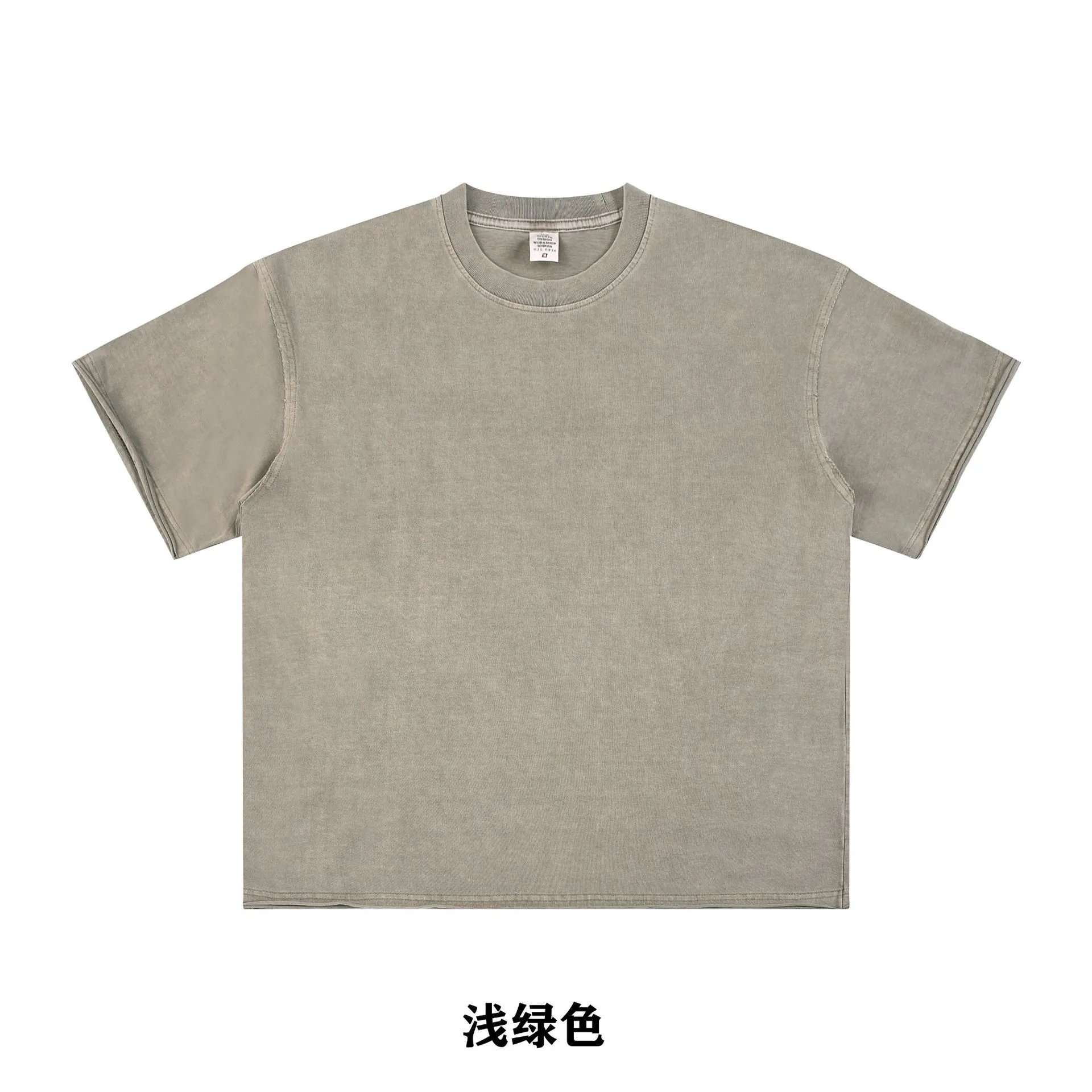 Men's Relaxed Fit Cotton Tee, Sage - CHAOKEXI - Cnfans - $19.68