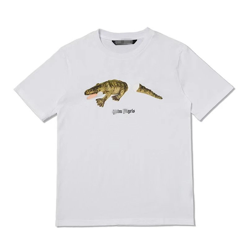 Streetwear Crocodile Graphic Cotton Tee Ivory - Related Product - Cnfans