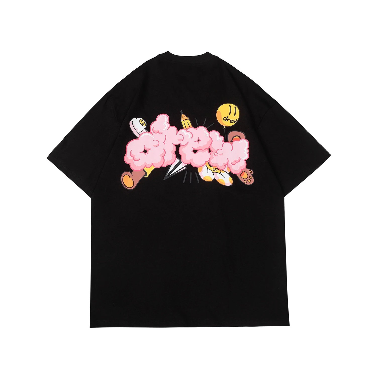 Street Cotton Cloud Graphic Tee Black - Related Product - Cnfans
