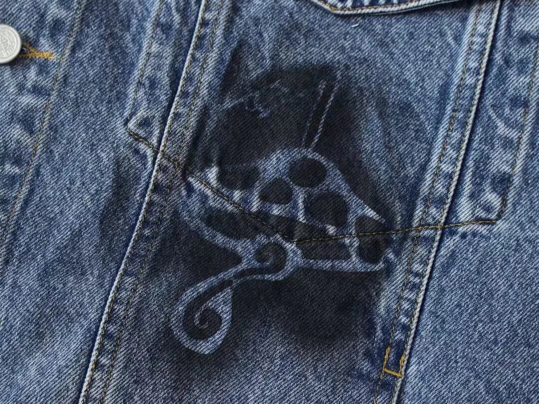 Stussy Artistic Graffiti Denim Jacket Multicolor - Gallery Image 7 - Detailed View