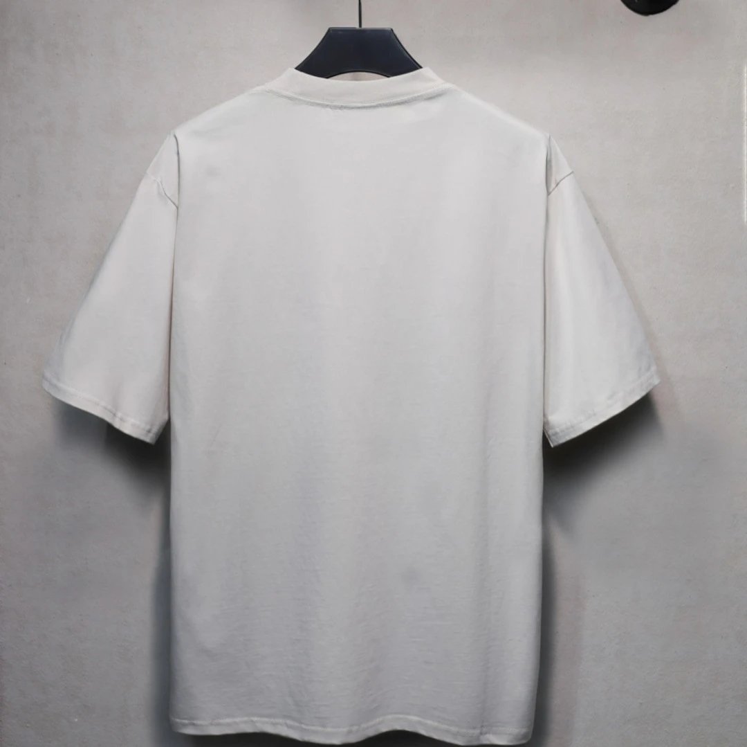 Paris Graphic Cotton Tee Unisex Faded Black - Gallery Image 4 - Detailed View