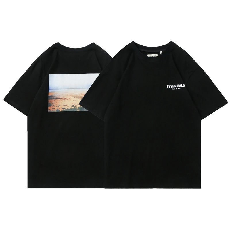 Street Loose Cotton T-Shirt Jet Black - Gallery Image 1 - Detailed View