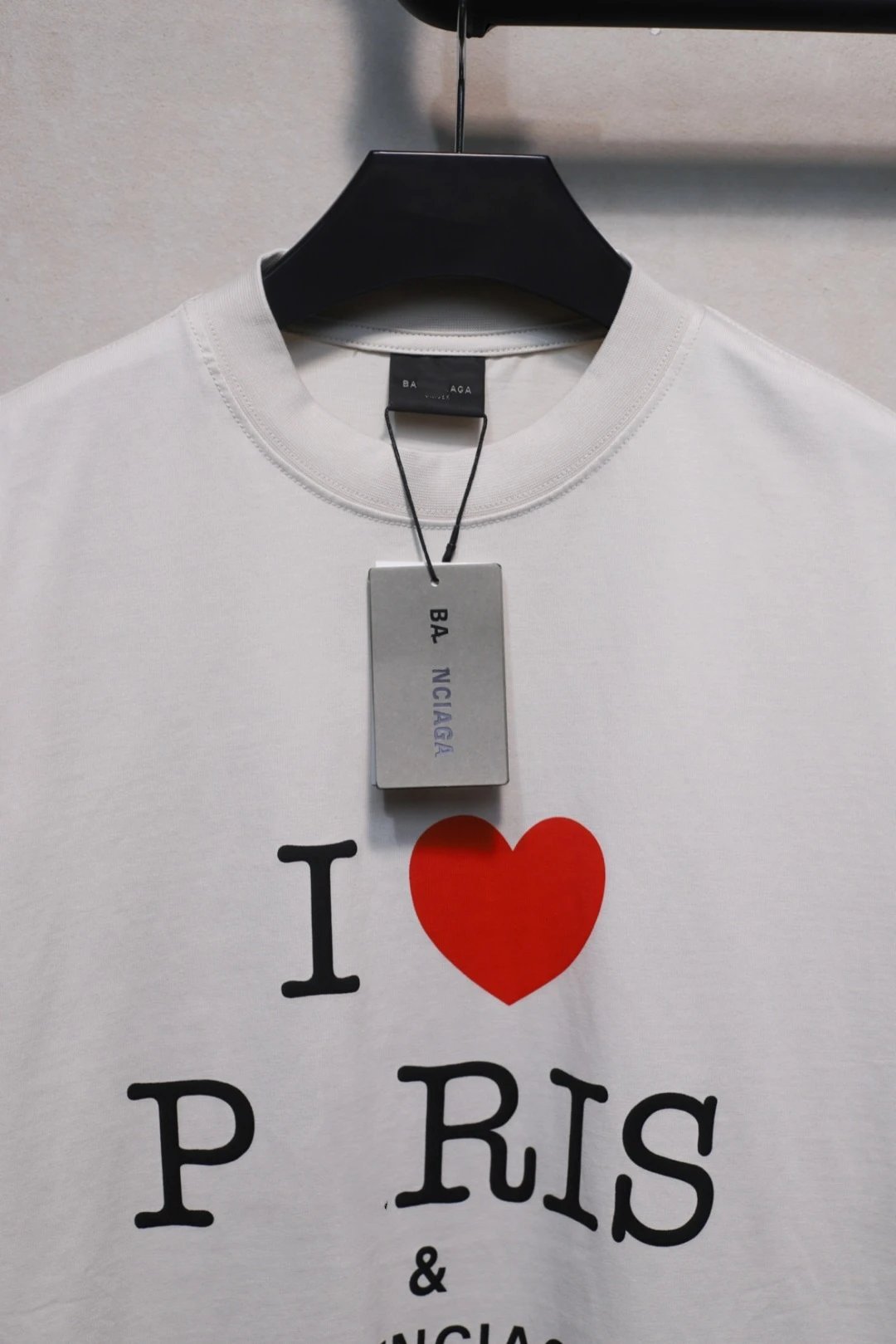 Paris Graphic Cotton Tee Unisex Faded Black - Gallery Image 5 - Detailed View