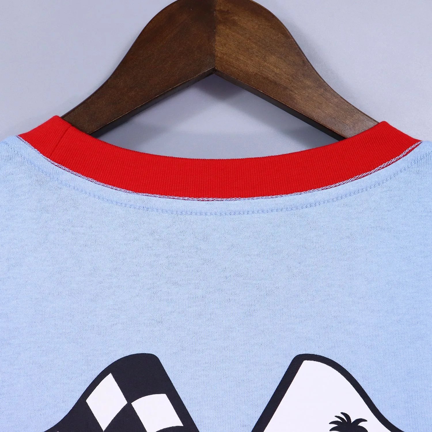 Racing Graphic Cotton Streetwear T-Shirt Ivory - Gallery Image 9 - Detailed View