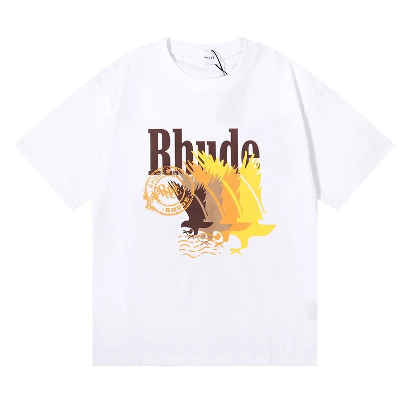 Rhude Faded Bird Print Tee Multicolor - Gallery Image 6 - Detailed View