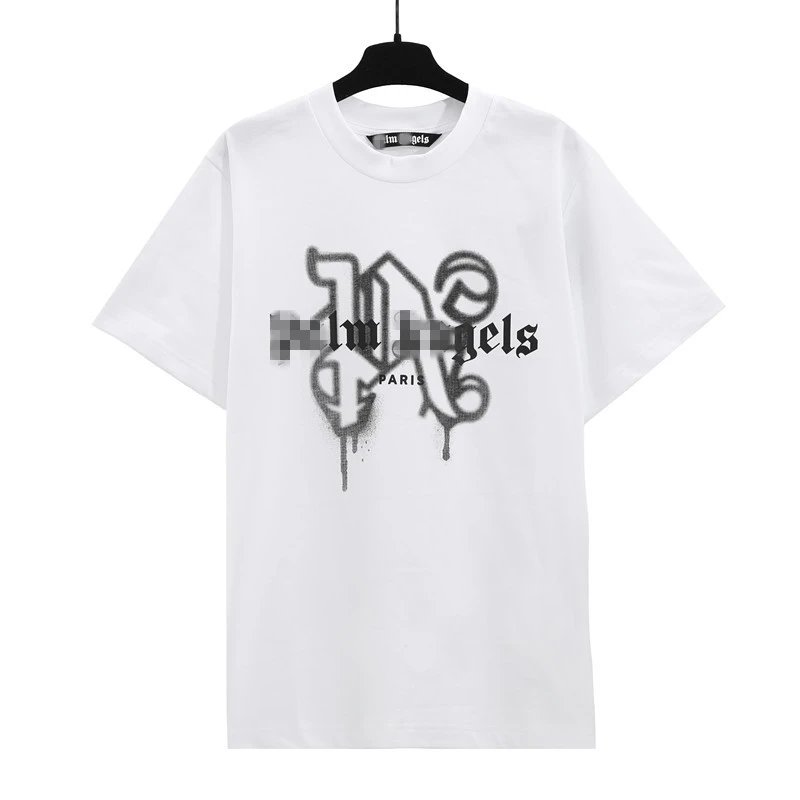 Graffiti Letter Print Cotton Streetwear T-Shirt White - Related Product - Cnfans