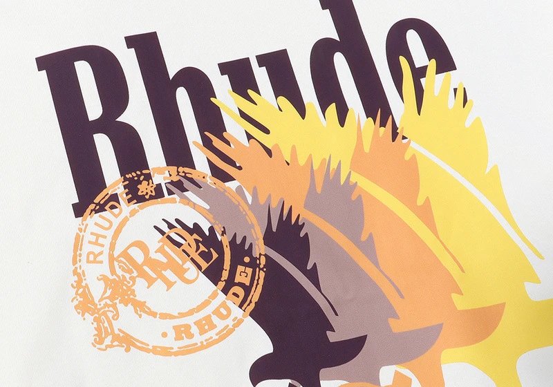 Rhude Faded Bird Print Tee Multicolor - Gallery Image 12 - Detailed View