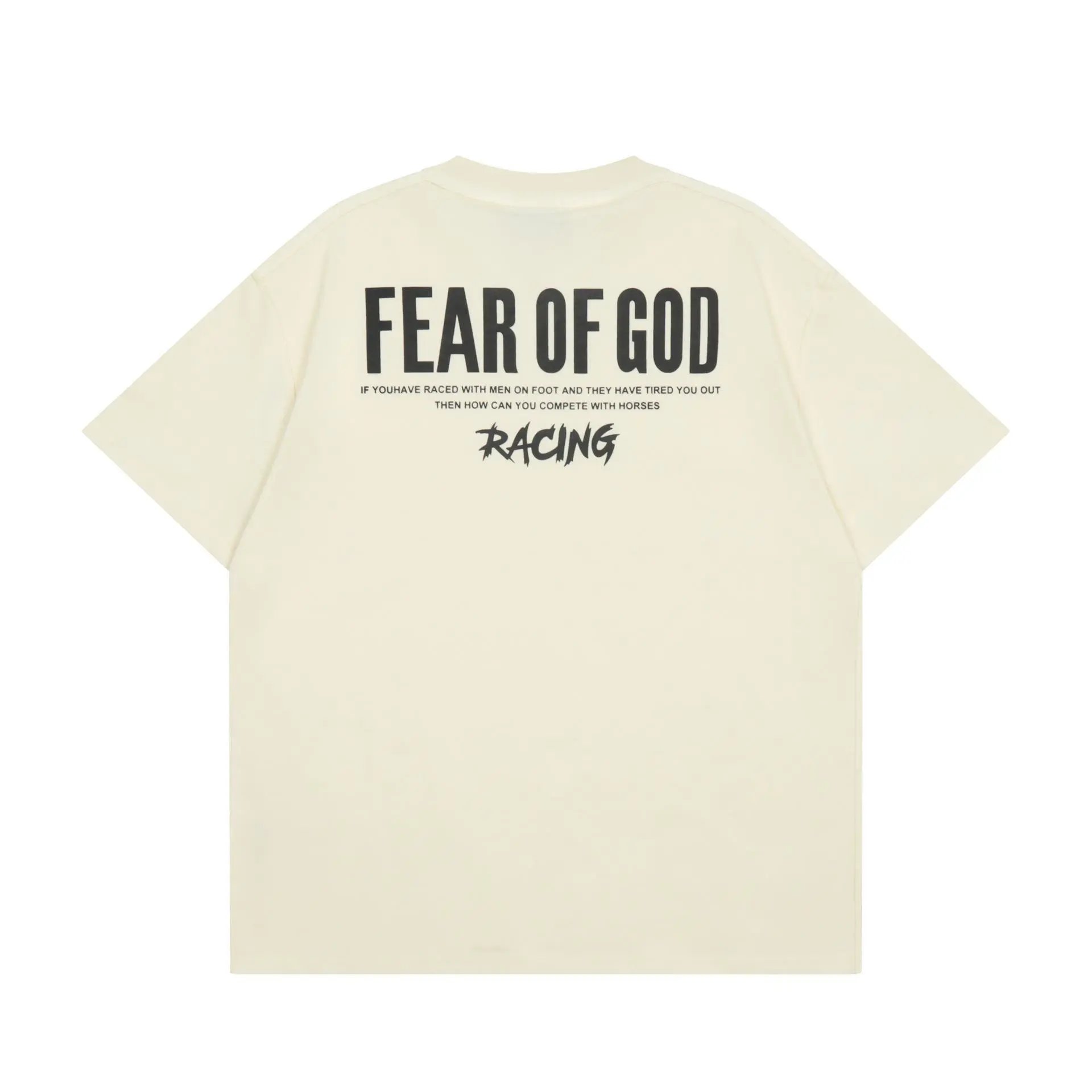 High Street Hip Hop Loose Tee in Ivory - Gallery Image 3 - Detailed View