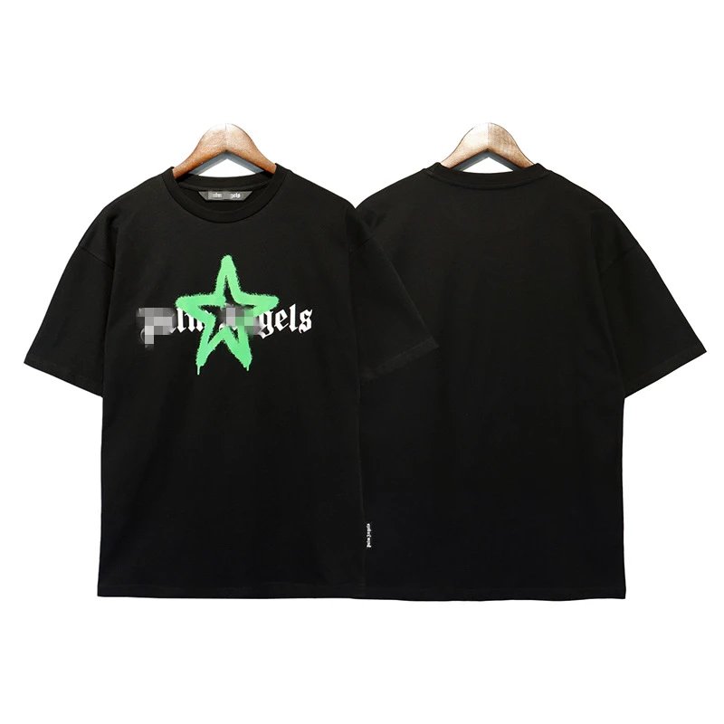 Graffiti Star Print Streetwear Tee Black - Gallery Image 5 - Detailed View