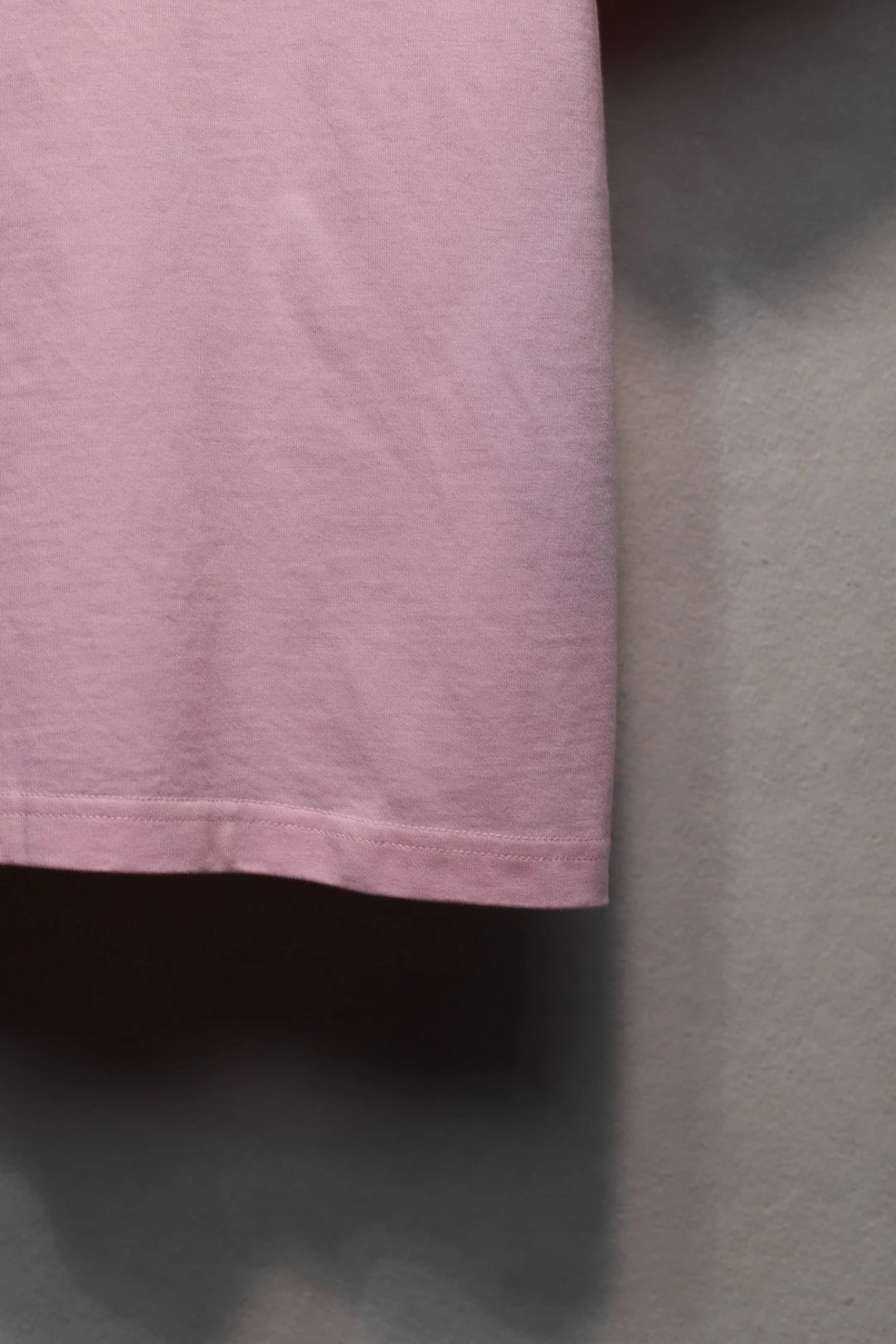 Crew Print Cotton Tee Unisex Casual Rose - Gallery Image 9 - Detailed View