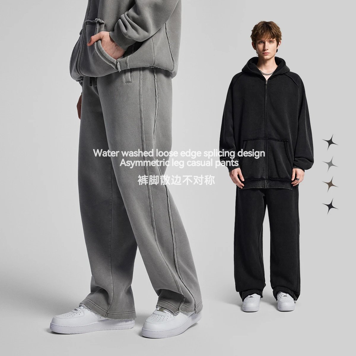 Men's Autumn Casual Sweatpants Straight-leg Slate - Gallery Image 3 - Detailed View