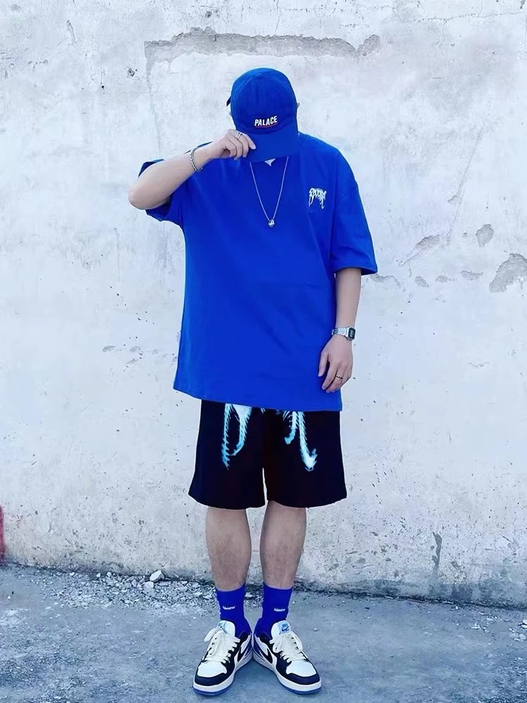 Unisex Loose Tee Azure - Gallery Image 10 - Detailed View