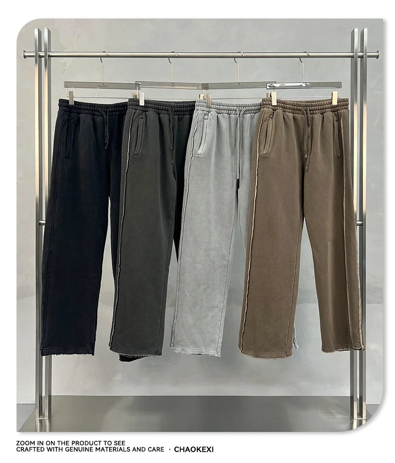 Men's Autumn Casual Sweatpants Straight-leg Slate - Gallery Image 11 - Detailed View