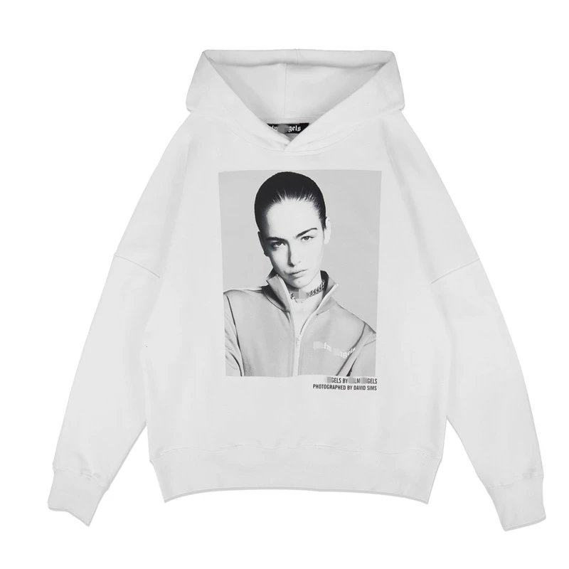 Palm Angels Portrait Hoodie White - Palm Angels - Cnfans - $39.35