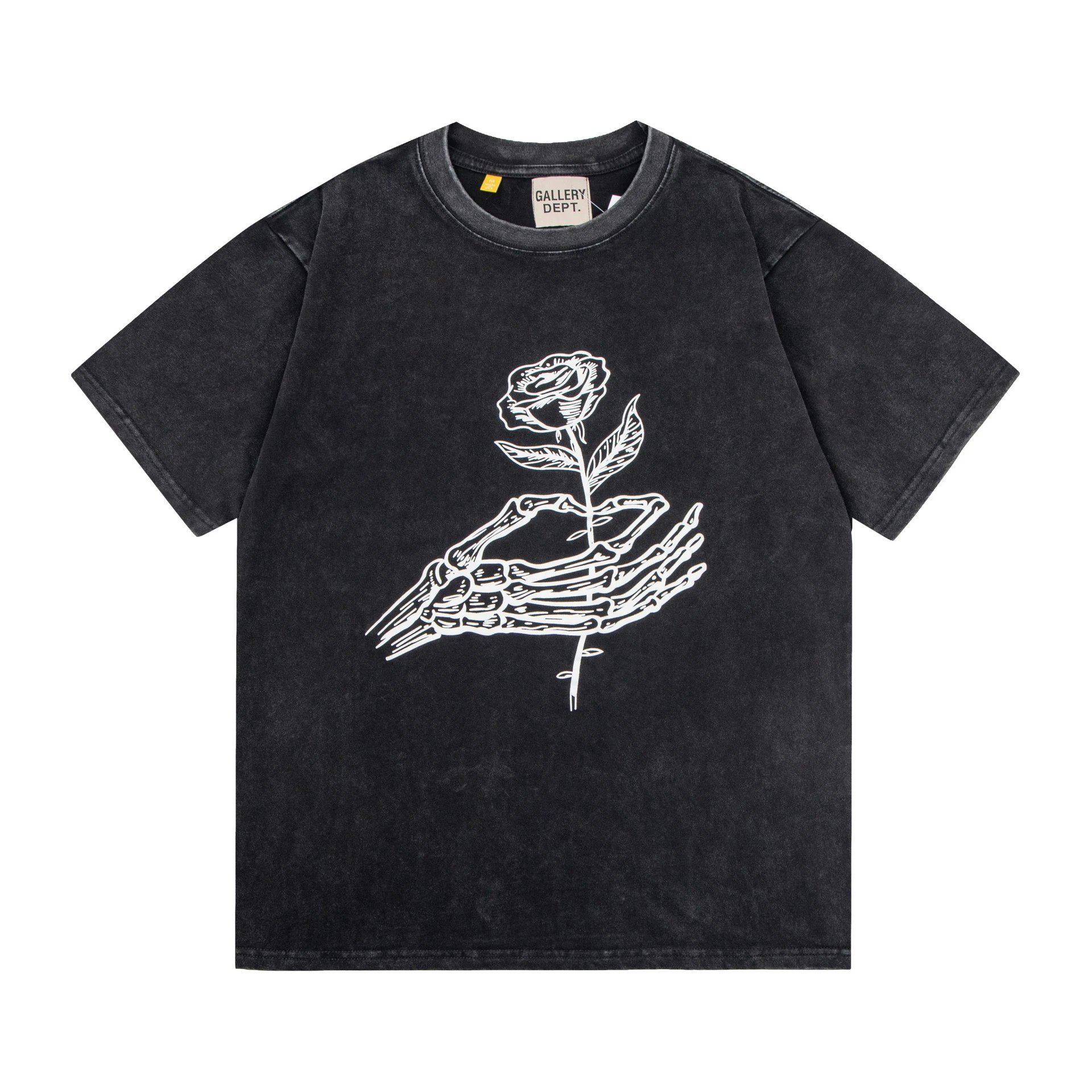 Gallery Dept Rose Skeleton Tee Black - Gallery Image 2 - Detailed View