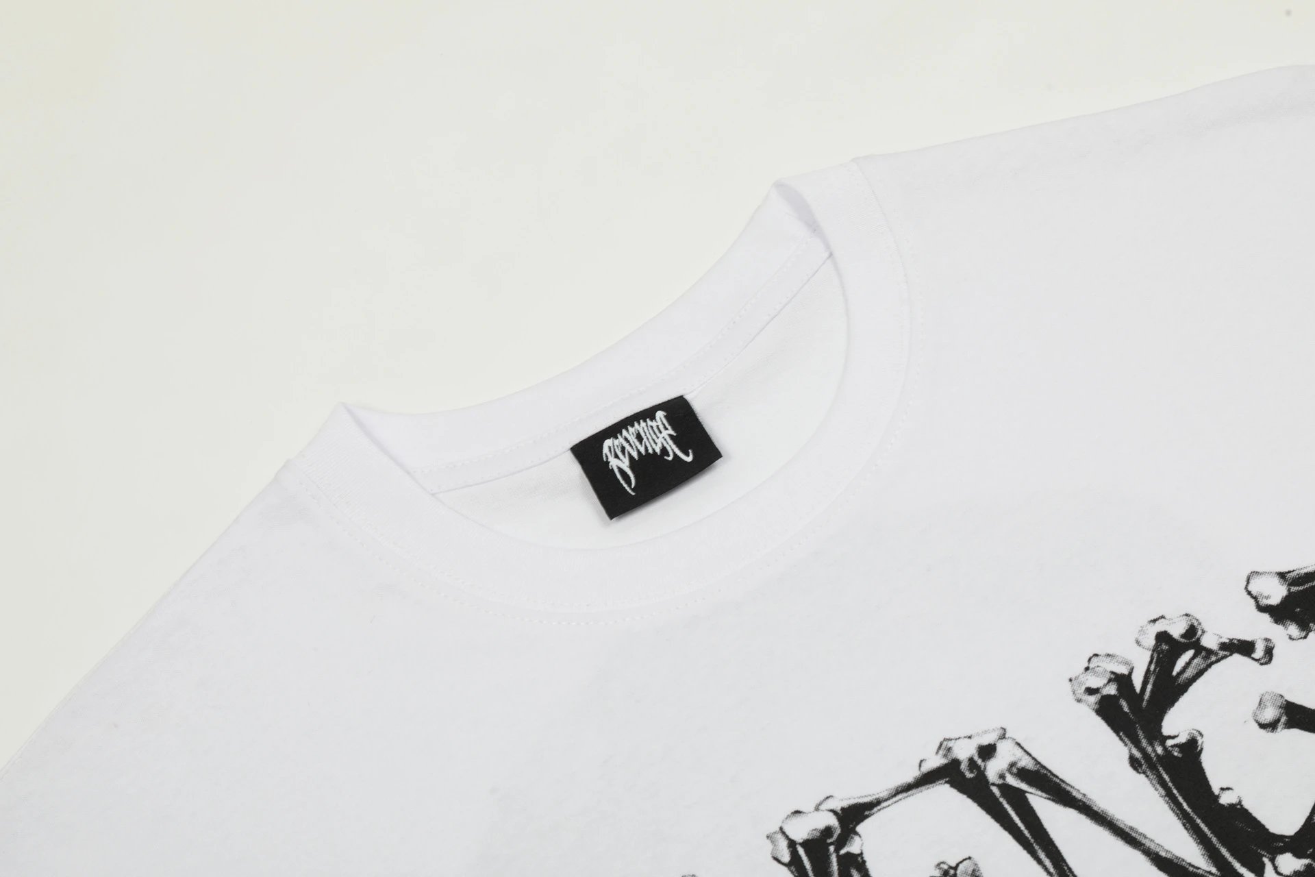 Revenge Skull Print T-shirt Black/White - Gallery Image 6 - Detailed View