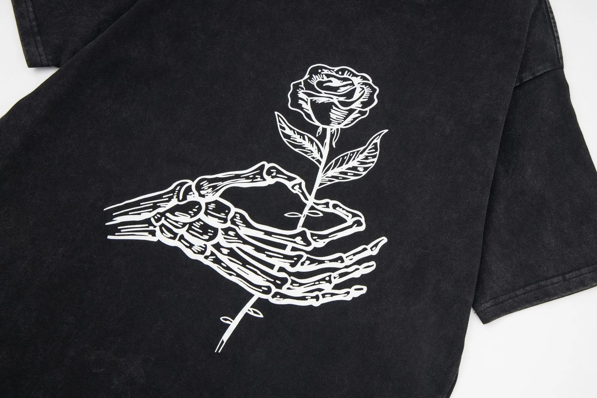 Gallery Dept Rose Skeleton Tee Black - Gallery Image 5 - Detailed View