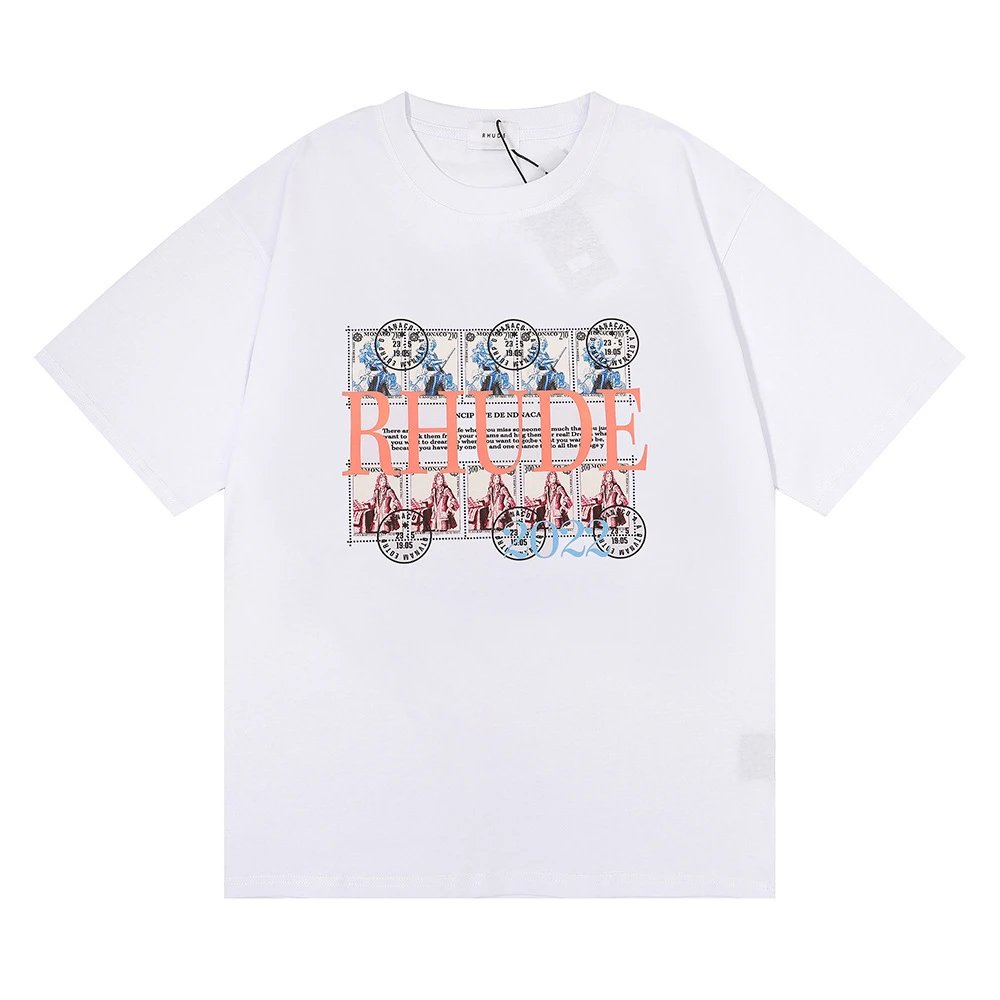 Rhude Stamp Print Tee Multicolor - Gallery Image 5 - Detailed View
