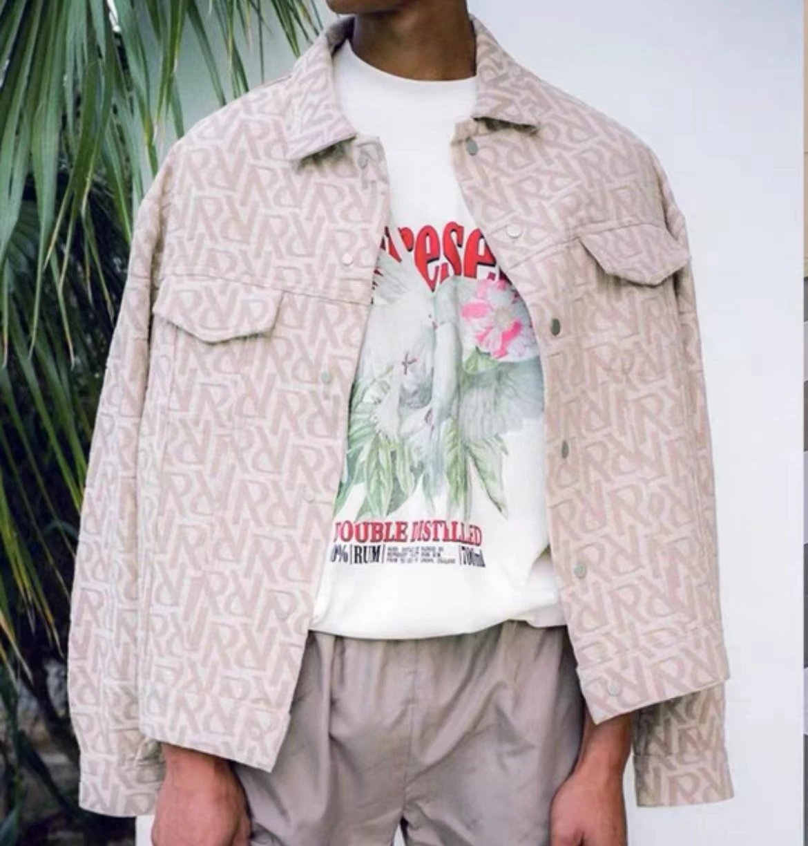 REPRESENT White Dove Print Tee Multi - Gallery Image 6 - Detailed View