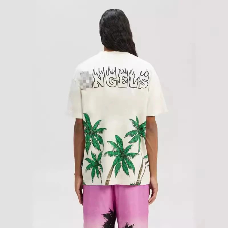 Vintage Cotton Skull Palm Tree Tee Ivory - Gallery Image 14 - Detailed View