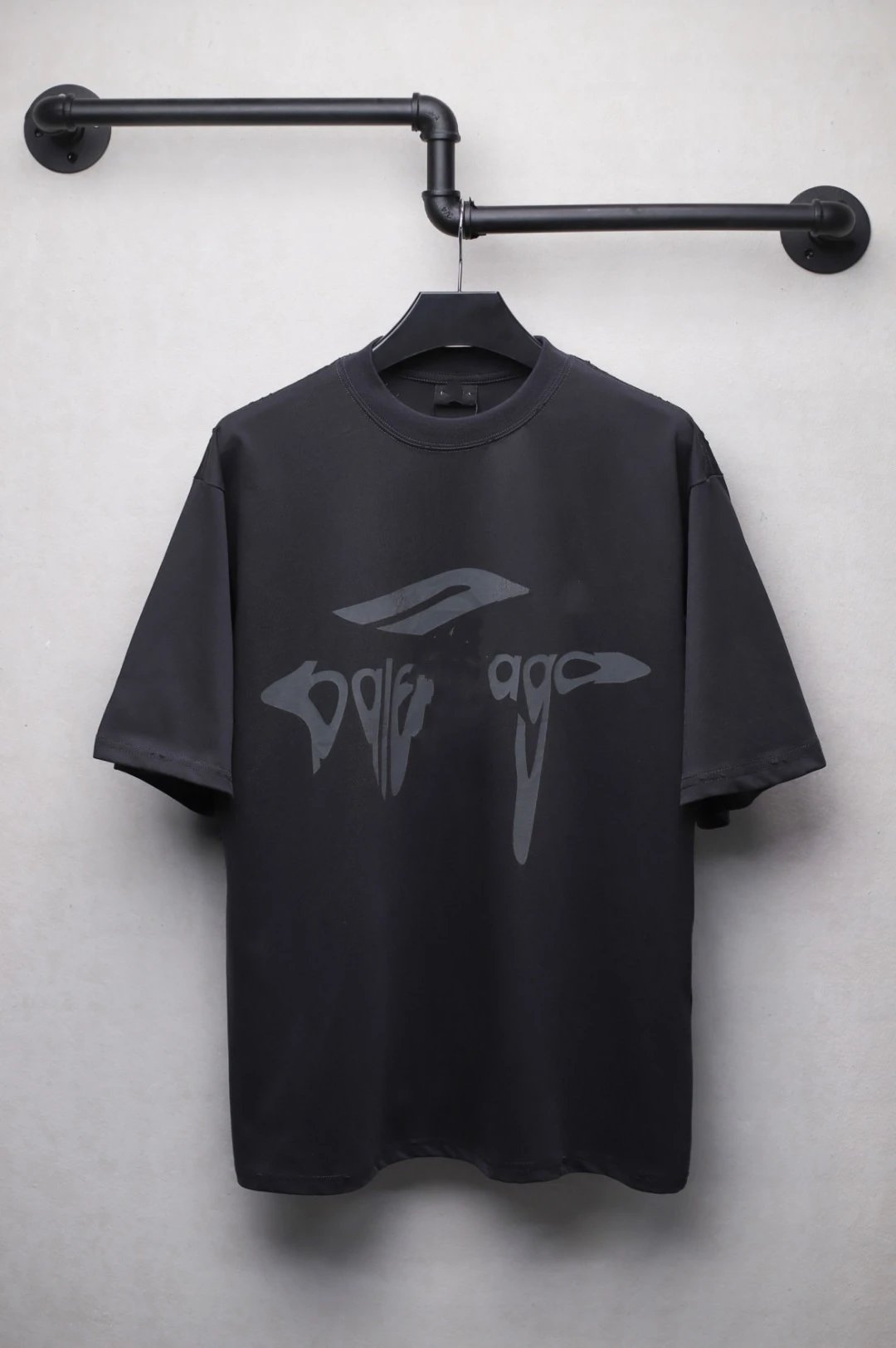 Unisex Oversized Distressed Graphic T-Shirt, Anthracite - Balenciaga - Cnfans - $30.00