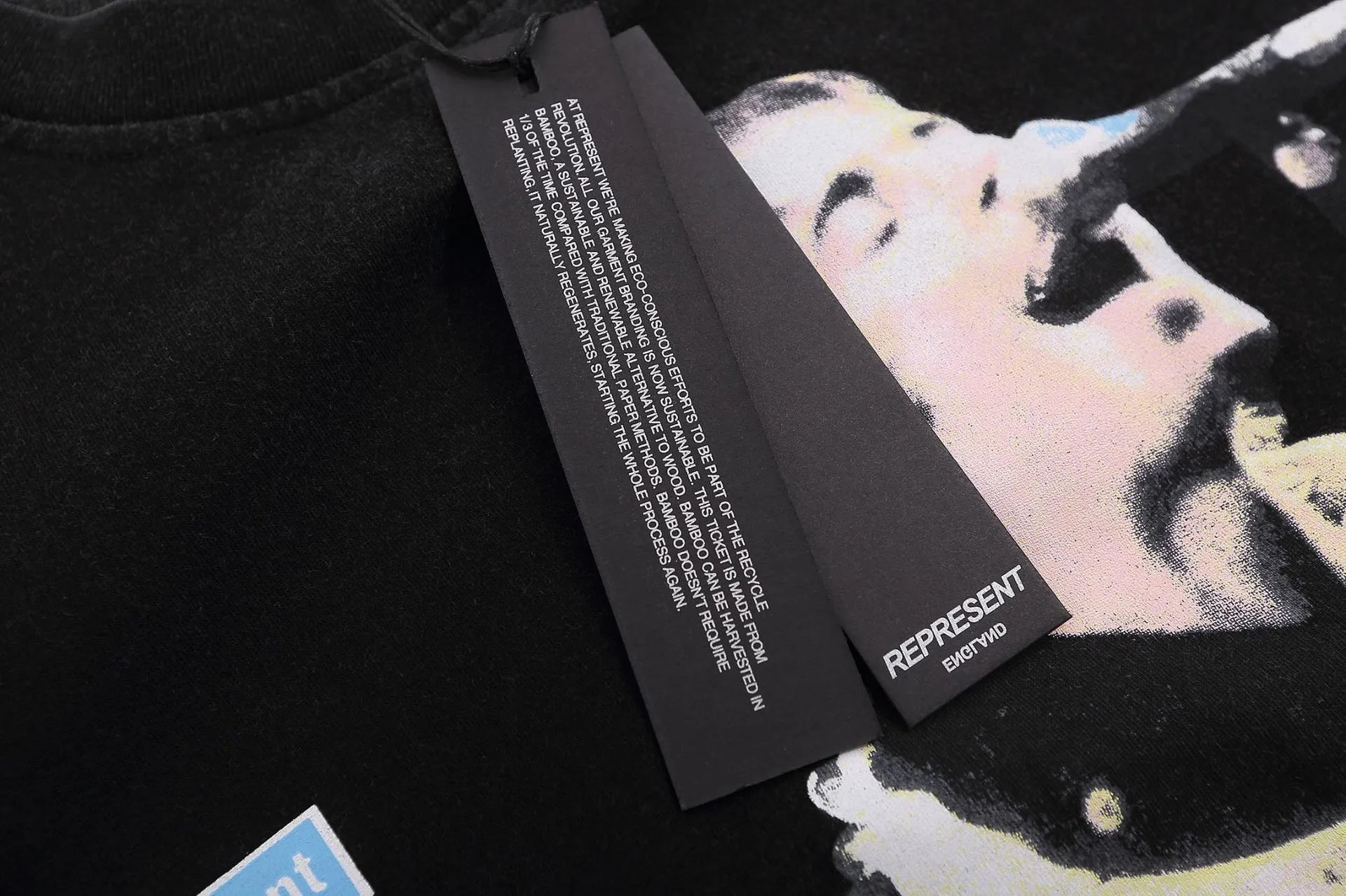 Represent Washed Band T-shirt Black - Gallery Image 7 - Detailed View