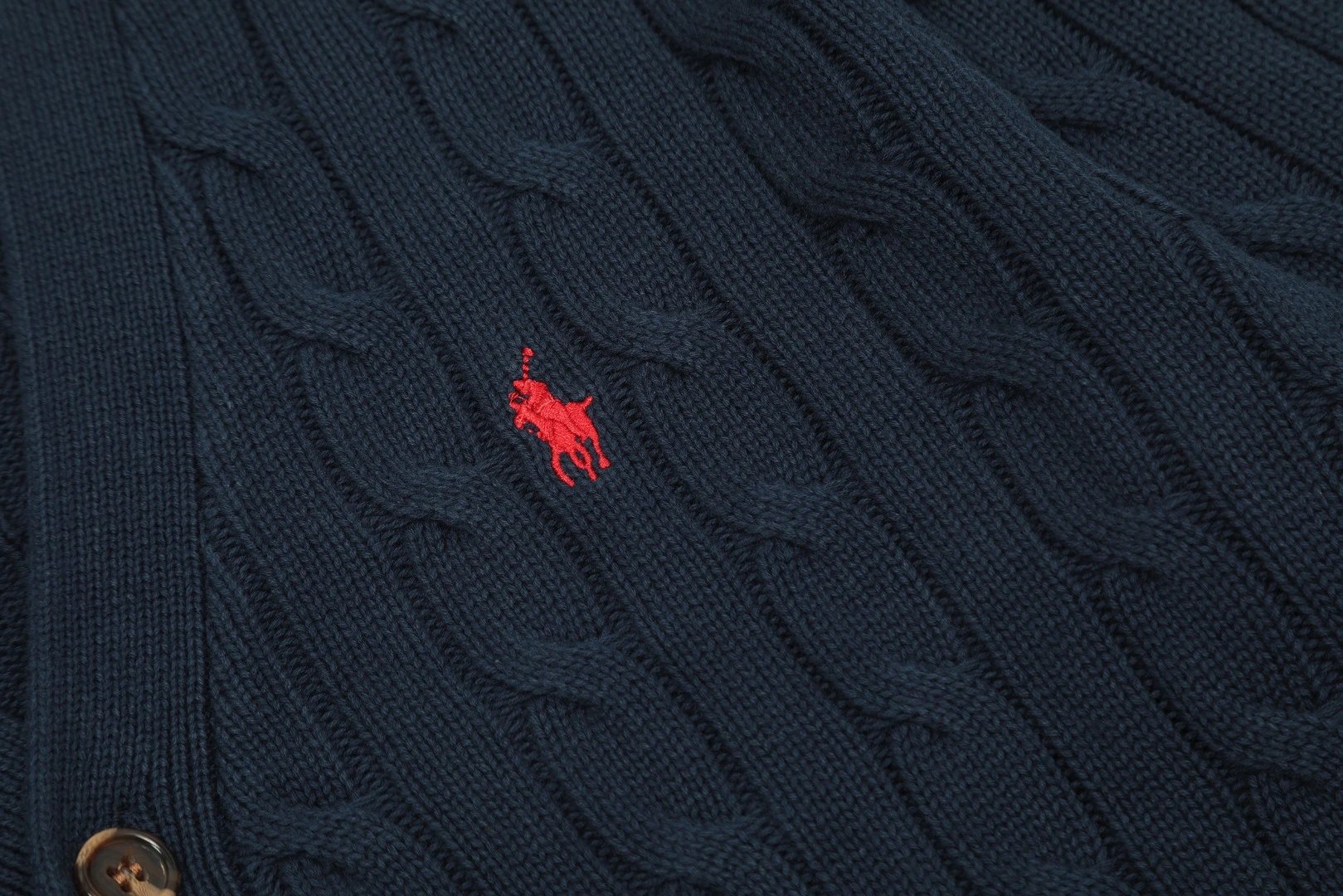 Women's Cable-Knit Cardigan Sweater Ivory - Gallery Image 9 - Detailed View