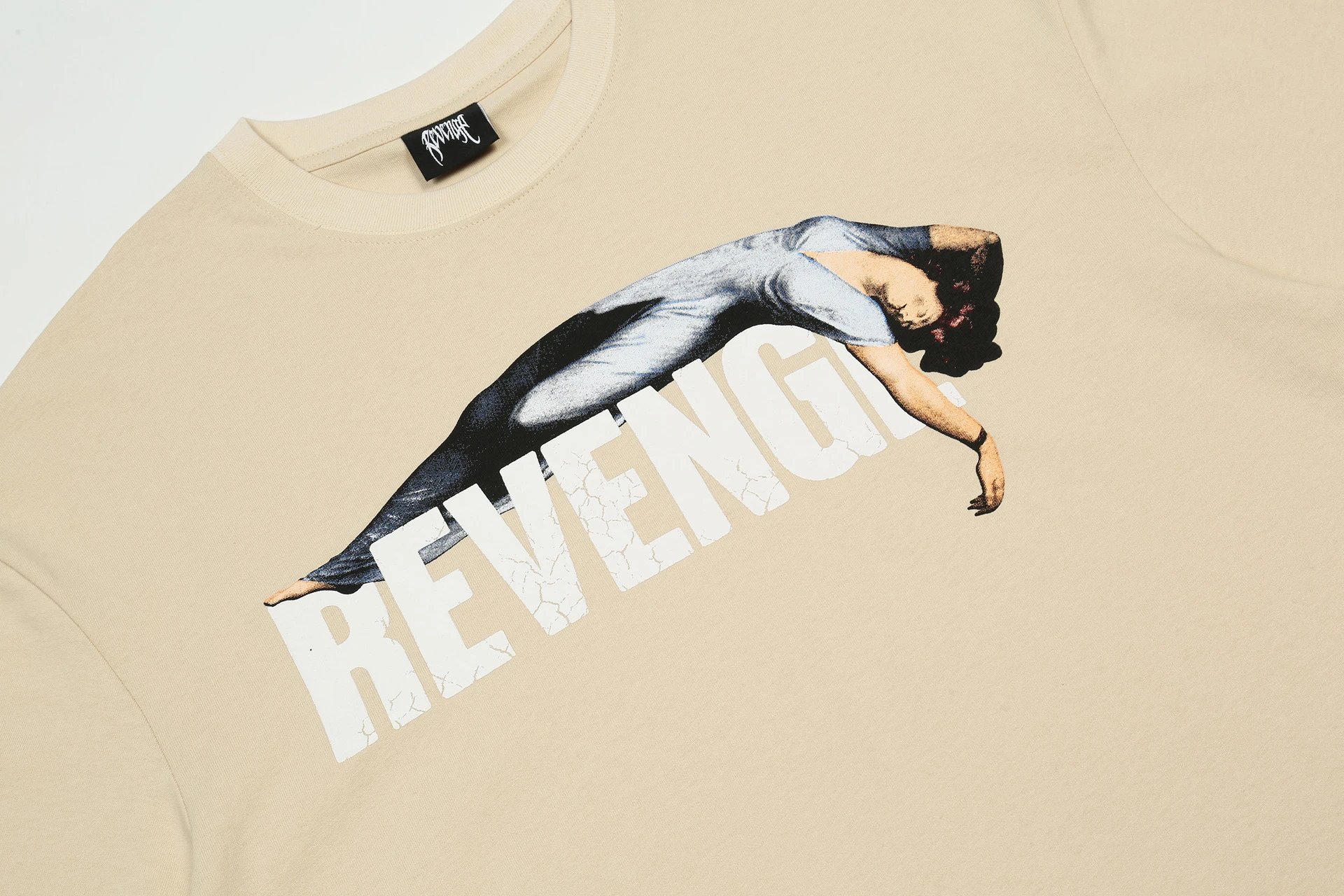 Revenge Sleeping Beauty T-Shirt Beige, Black - Gallery Image 7 - Detailed View