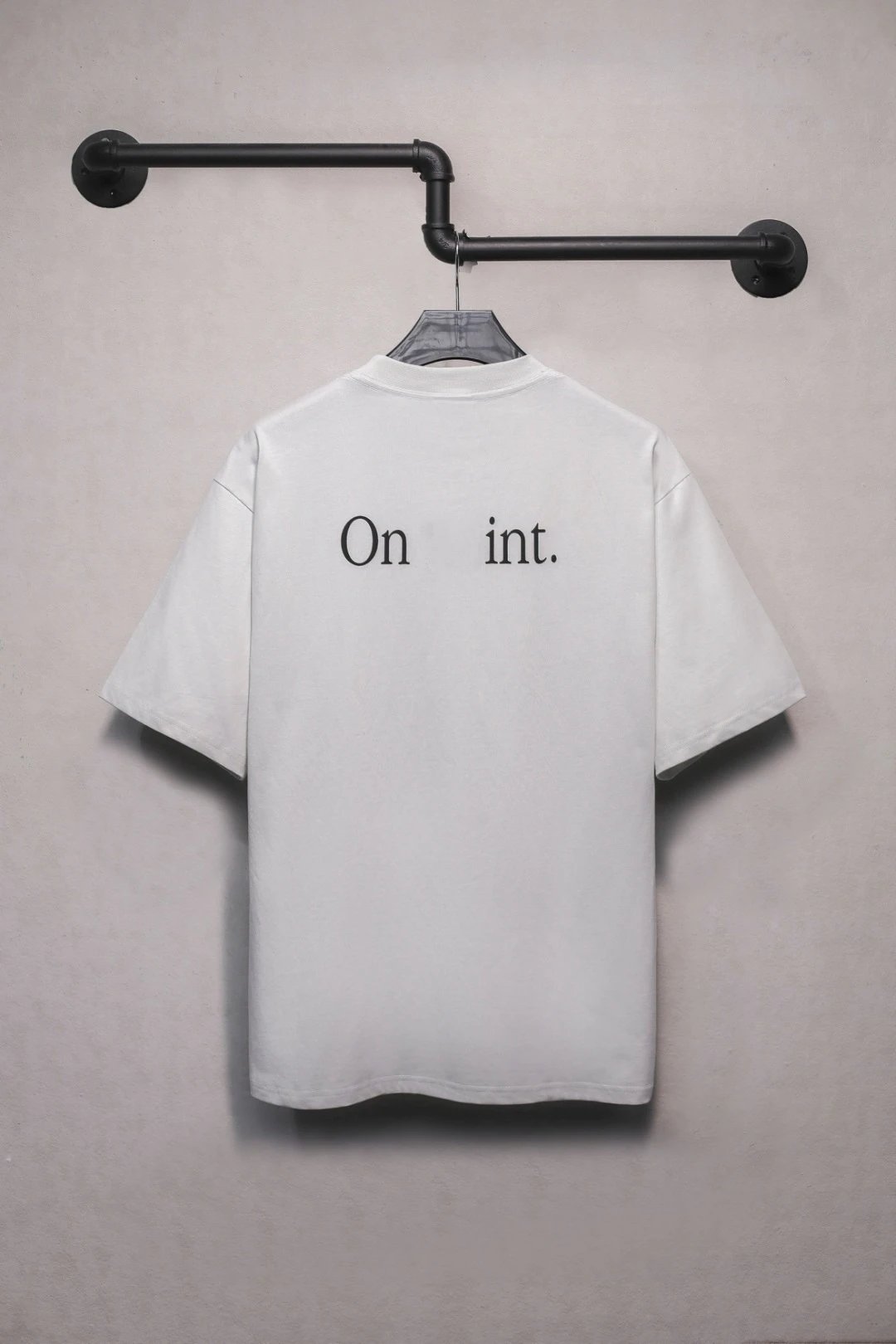 SS25 Unisex Oversized High Heel Pump Graphic Tee, Ecru - Gallery Image 7 - Detailed View