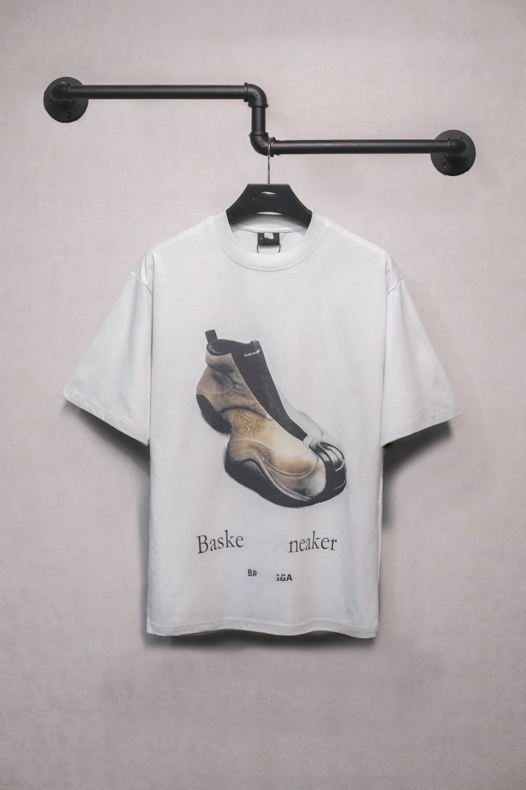 Unisex Oversized Graphic Tee 25SS Collection Ecru - Balenciaga - Cnfans - $28.39