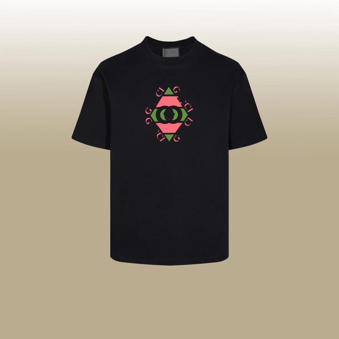 Casual Cotton Graphic Tee Unisex Onyx - Gucci - Cnfans - $25.81