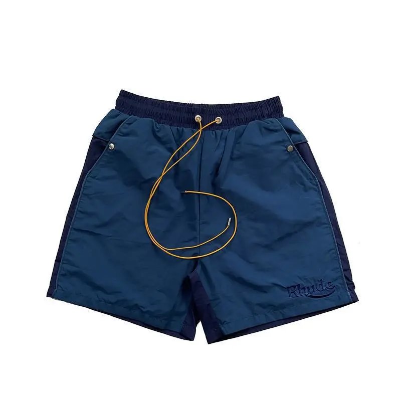 Rhude Embroidered Colorblock Shorts Multicolor - Gallery Image 2 - Detailed View
