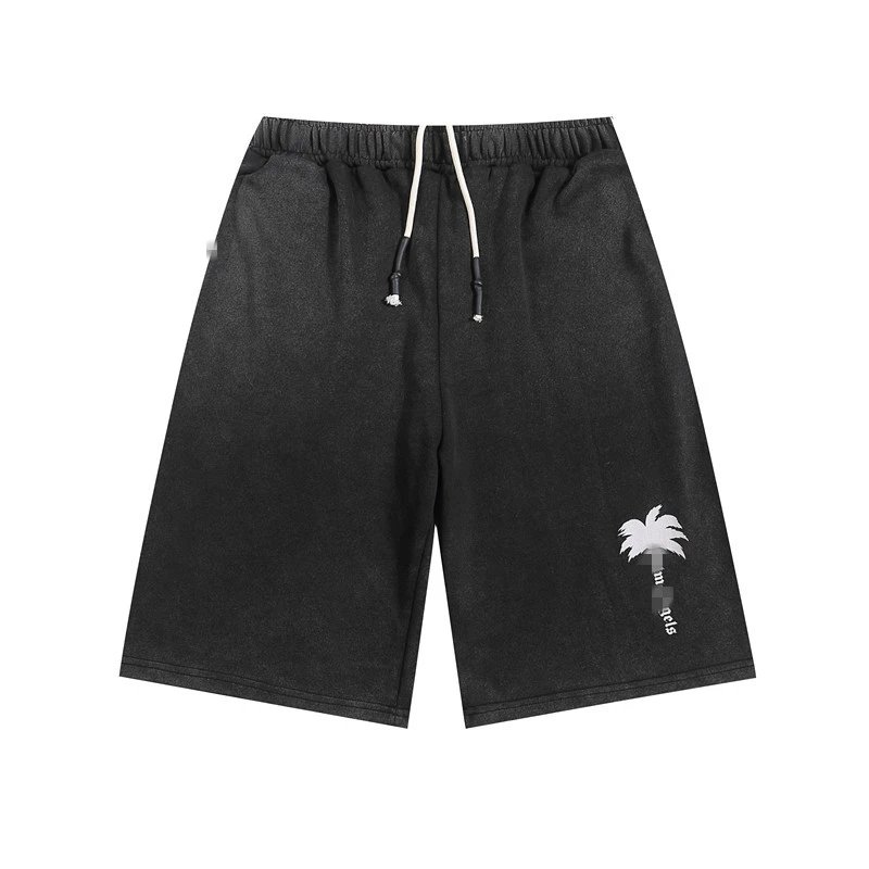 Palm Angels Black Palm Tree Shorts - Gallery Image 1 - Detailed View