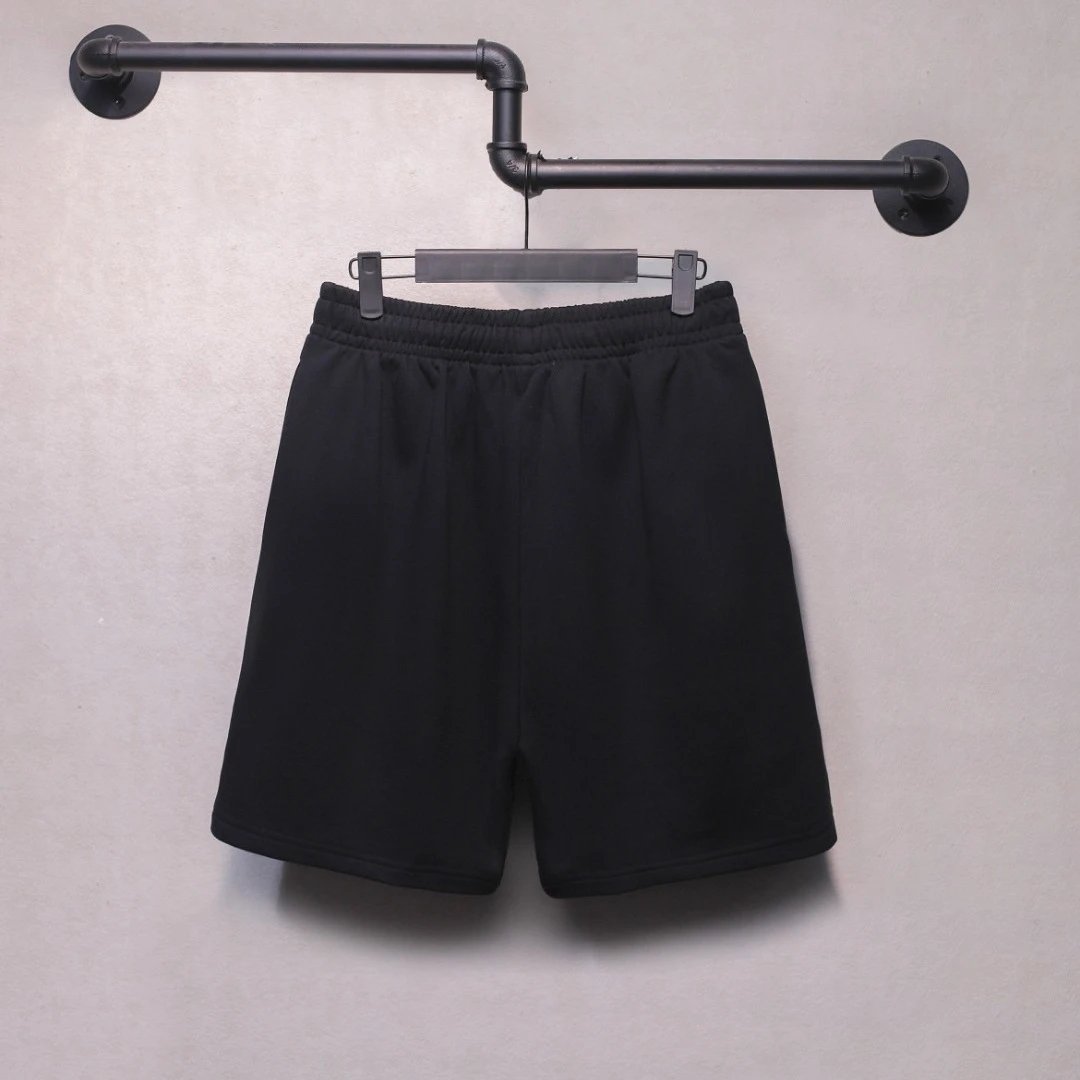 Unisex Athletic Fleece Shorts Jet Black - Gallery Image 2 - Detailed View