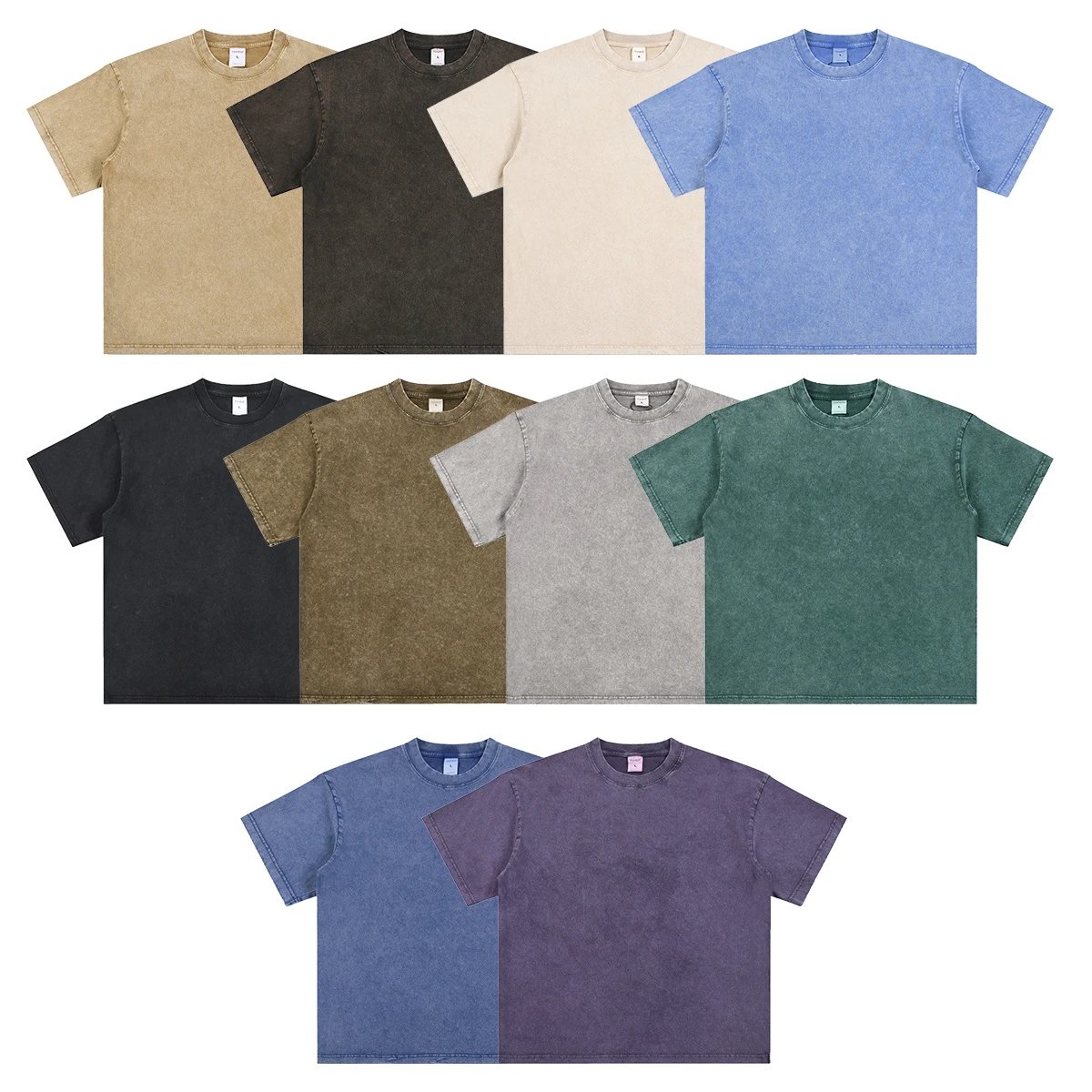 Vintage Cotton Men's Tee Streetwear Top - Indigo - Gallery Image 2 - Detailed View