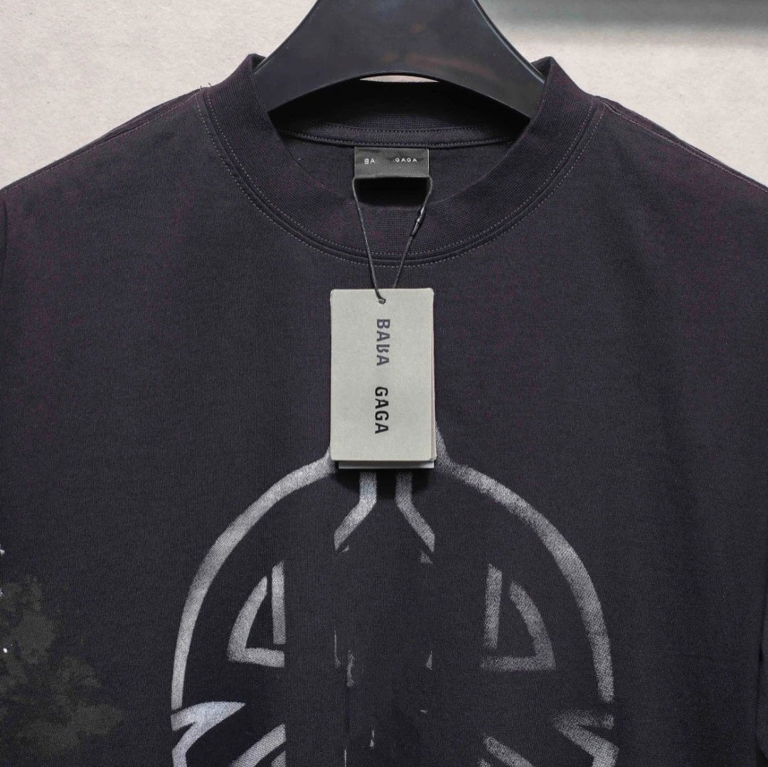 Balenciaga Distressed Tee Dark - Gallery Image 3 - Detailed View