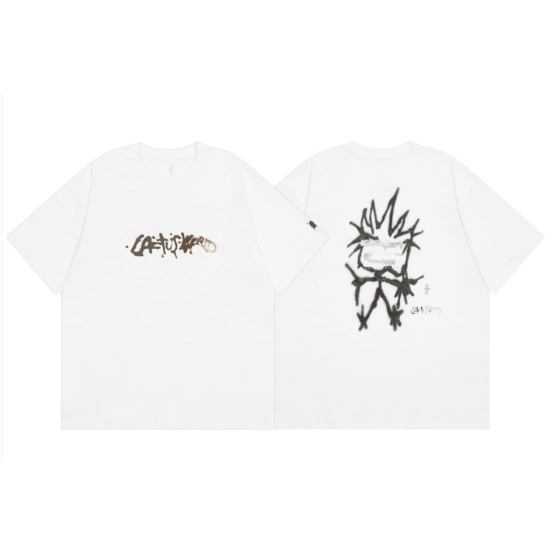 Streetwear Graphic Cotton T-Shirt Ivory - Travis Scott - Cnfans - $21.29