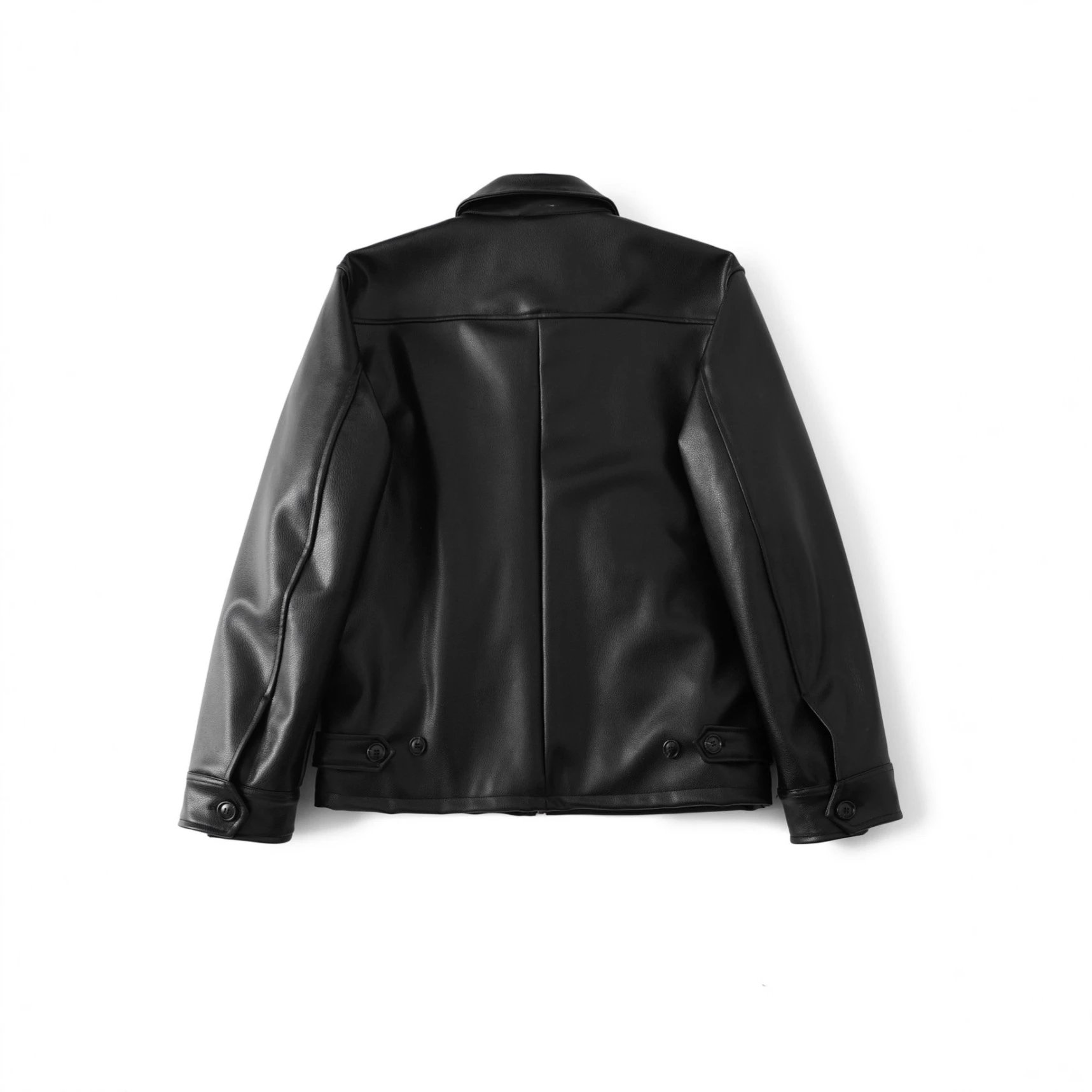 Polo Black Leather Jacket - Gallery Image 2 - Detailed View
