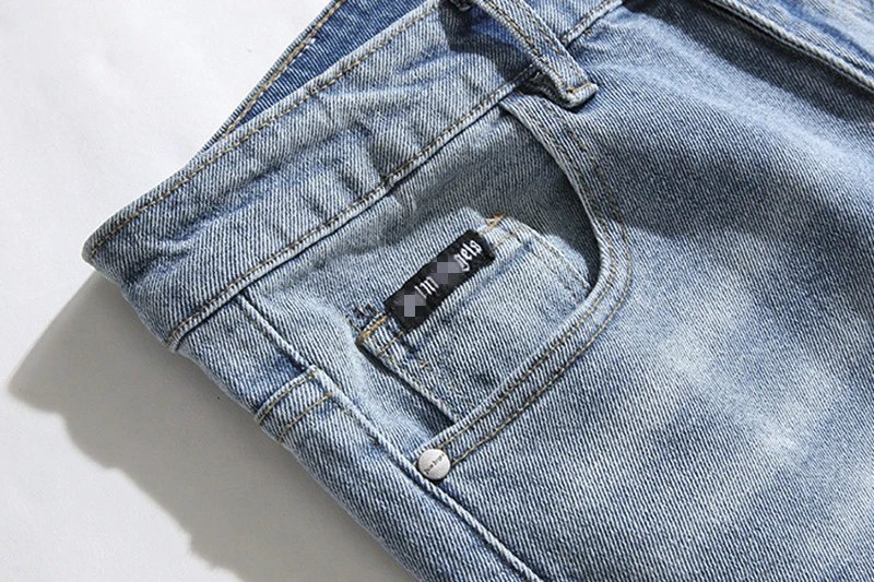 Palm Angels Flame Heart Jeans Blue - Gallery Image 11 - Detailed View