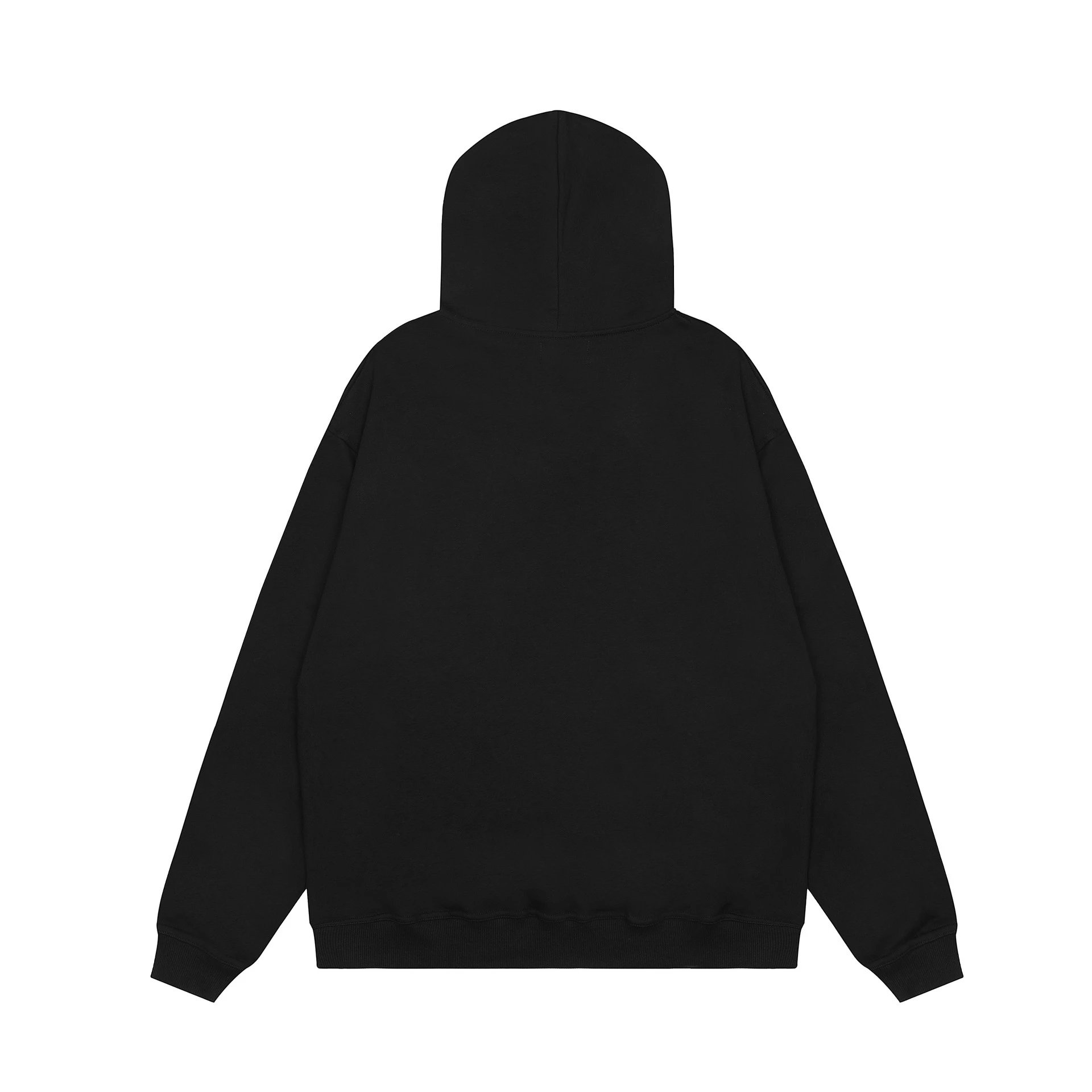 Street Shark Cotton Hoodie Unisex Pullover Onyx - Gallery Image 3 - Detailed View