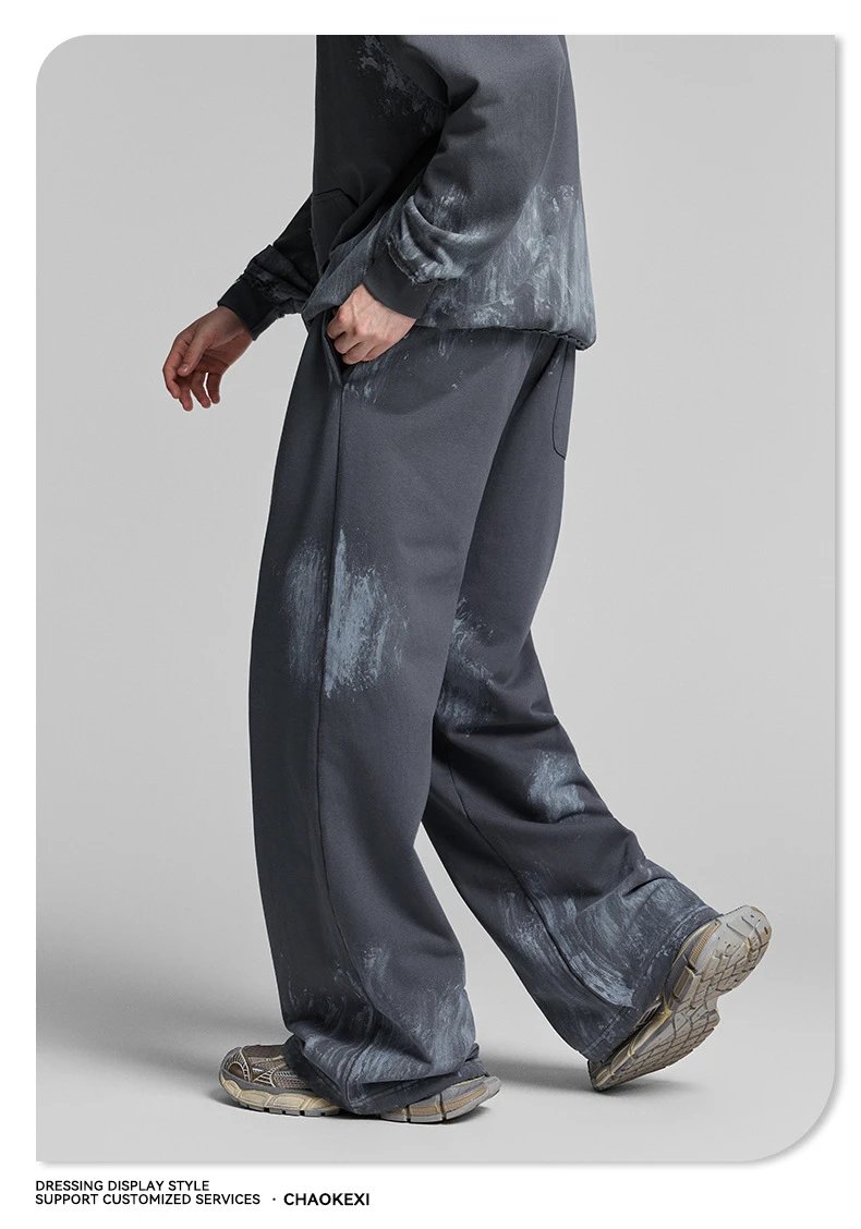 Vintage Style Denim Wide Leg Pants Khaki - Gallery Image 12 - Detailed View