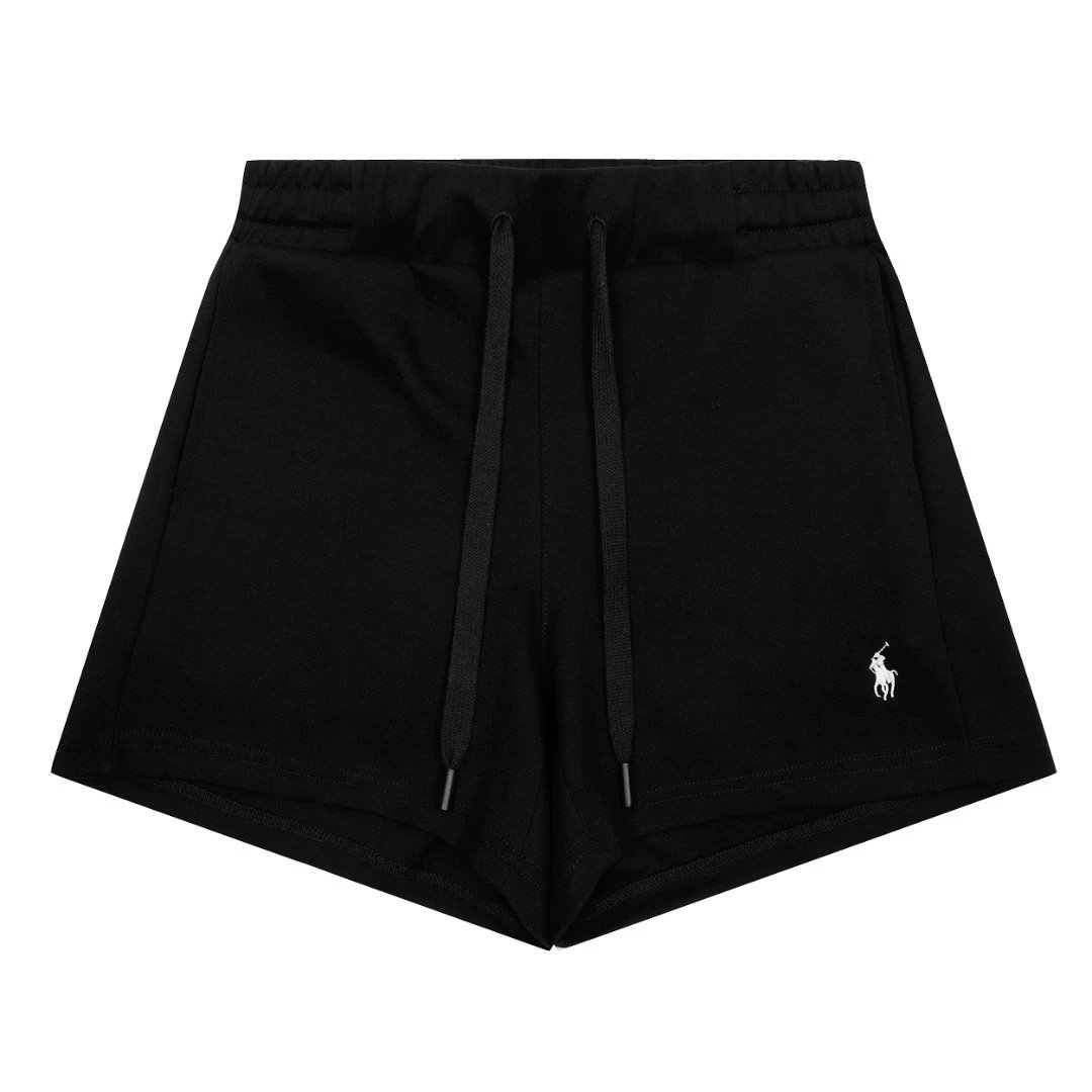 Casual Summer Cotton Drawstring Women's Shorts - Onyx - Gallery Image 3 - Detailed View