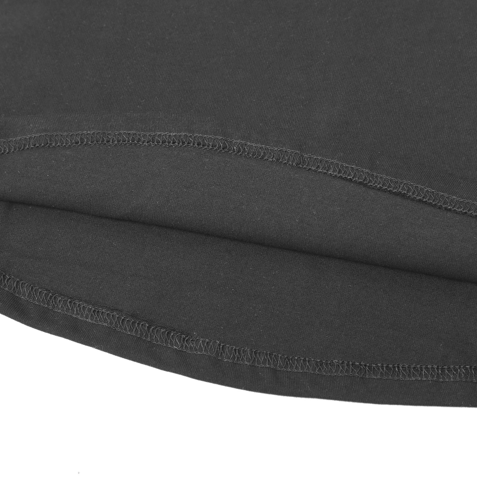 Gothic Letter Print Streetwear T-Shirt Ink Black - Gallery Image 7 - Detailed View